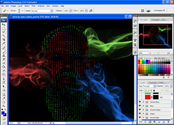 Creation of Red Green Blue: Step 6